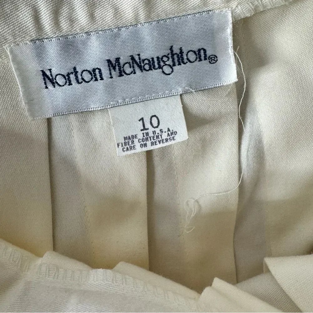 norton mcnaughton cream midi skirt size 10